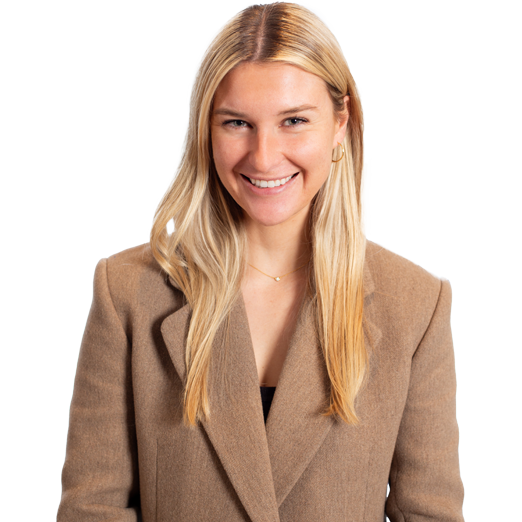 Maddy Abbott in business attire